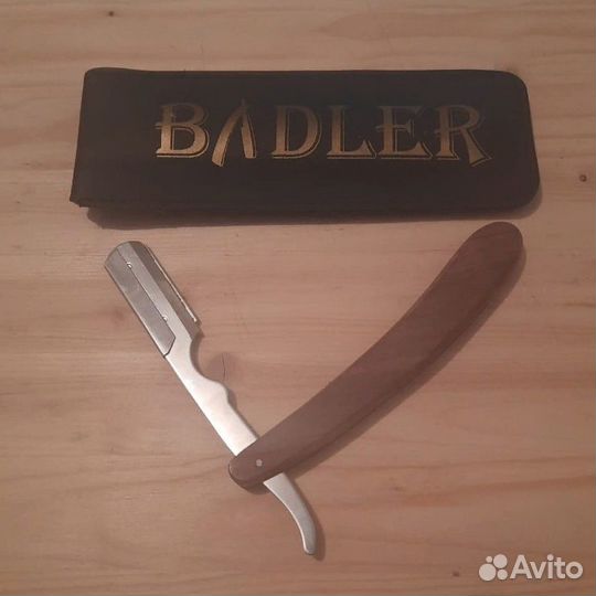 Badler - Бритва шаветт с деревянной ручкой