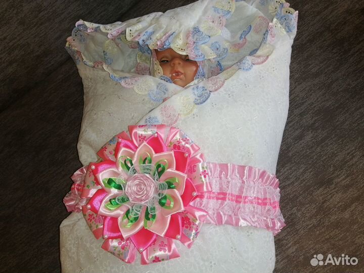 Для конверта на выписку из роддома Бант на резинке