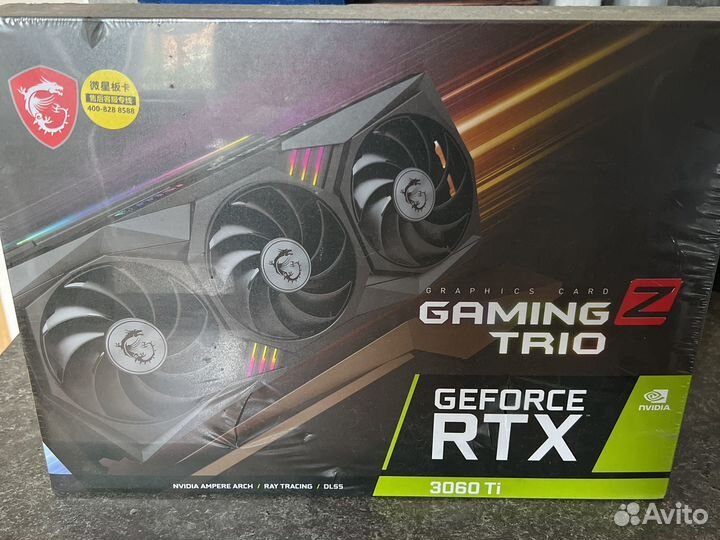 Видеокарта rtx 3060ti MSI gaming Z trio