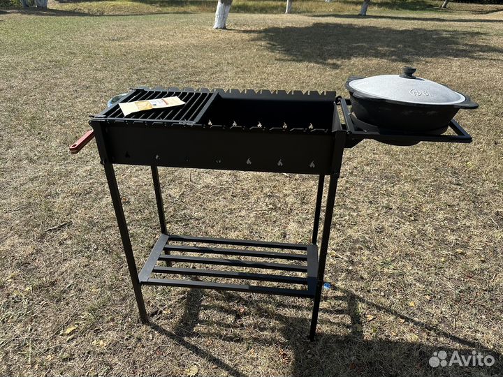 Мангал с решеткой и подказанником
