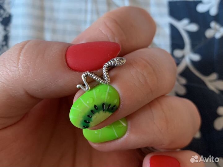 Кафф змейка, ручной работы. Серебро