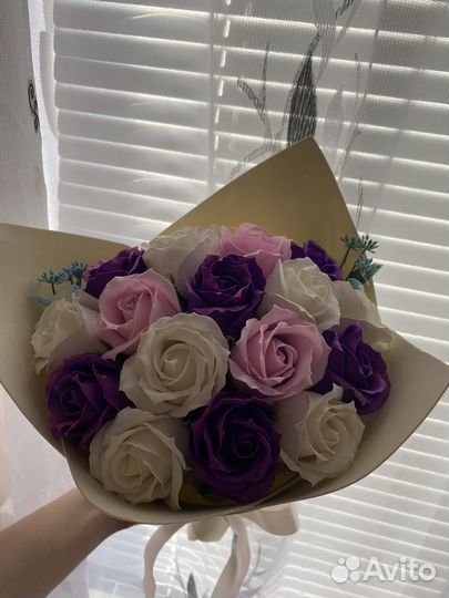 Букет из мыльных роз