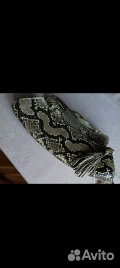 Клатч натуральная кожа питон