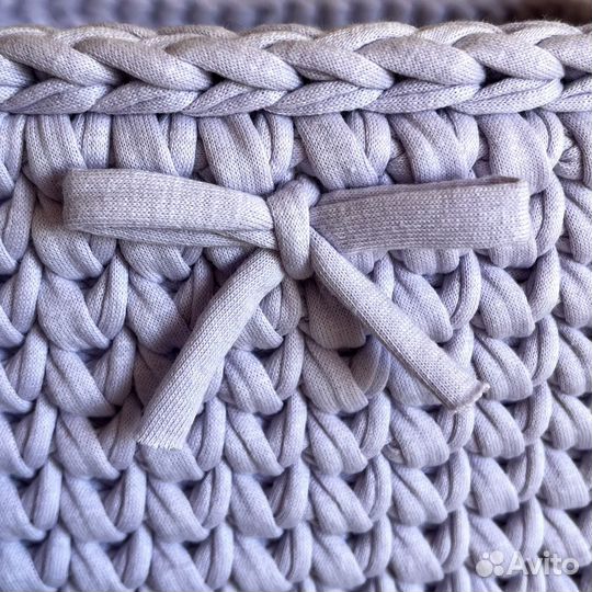 Корзинки вязаные с деревянным дном