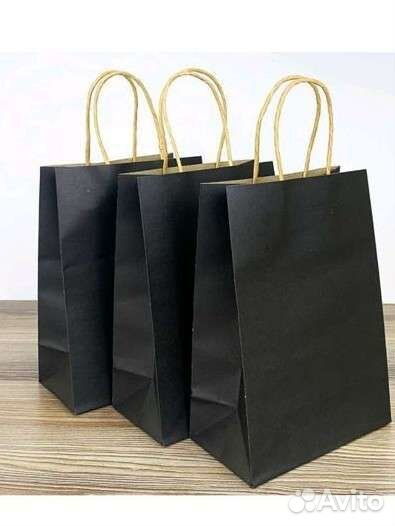 Чёрные крафт пакеты