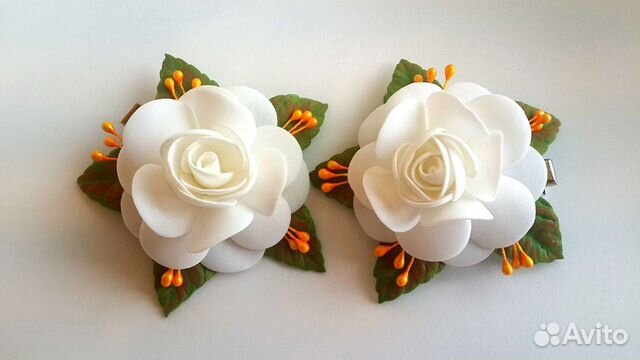 Резиночки ручной работы. Цветы из фоамирана