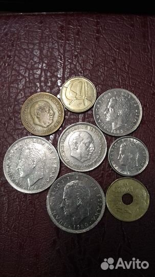 Испания. Набор 8 монет