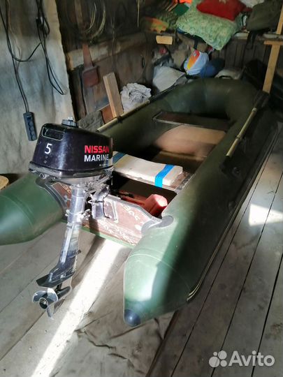 Лодка пвх аква 2800 с мотором nissan marine 5.5