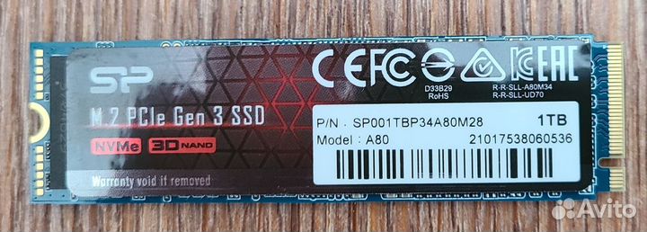 SSD M.2 накопитель Silicon Power P34A80
