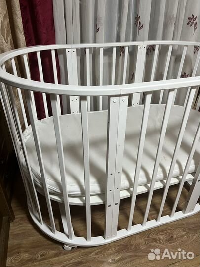 Детская кроватка трансформер круглая
