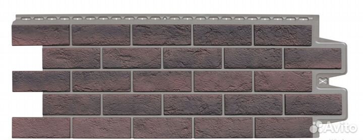 Фасадная панель GrandLine Состаренный кирпич кофе