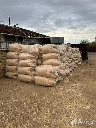 Опилки стружка для лошадок и птиц. В пакетах 200л