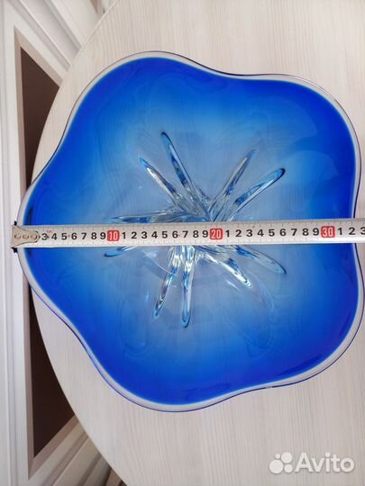 Ваза Чехословакия СССР цветное стекло