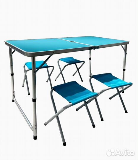 Стол (туристический) складной и 4 стула