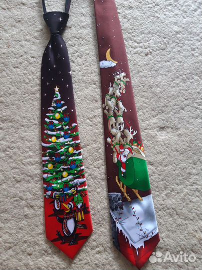 Галстуки мужские и галстуки новогодние