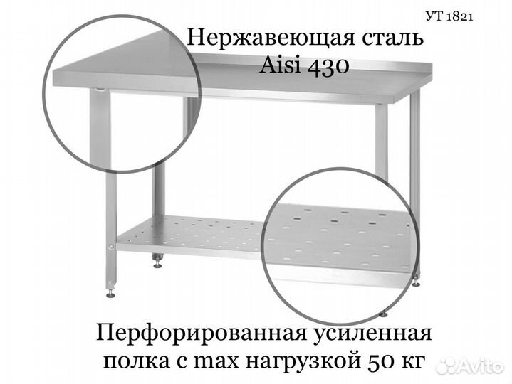 Стол из нержавейки для кафе