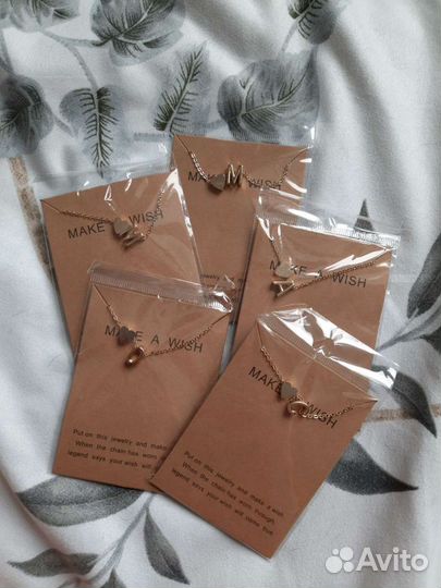 Ожерелье цепочка женская с буквами