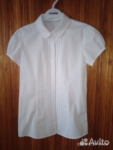 Школьная блузка (рубашка) на девочку р.140