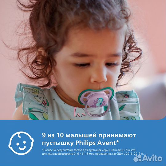 Пустышка Philips Avent Ultra air с 6-18месяцев 1шт