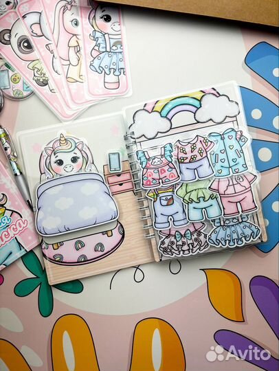 Альбом на липучках Зефирный домик для Единорожки