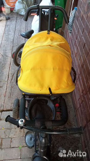 Велосипед коляска с ручкой