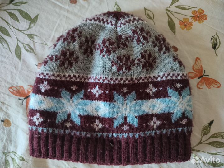 Осенняя кепка с ушками вельветовая+ шапка+см.фото