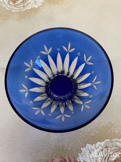 Ваза синее стекло (СССР)