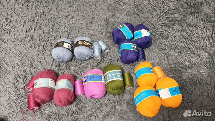 Нитки для вязания пух норки