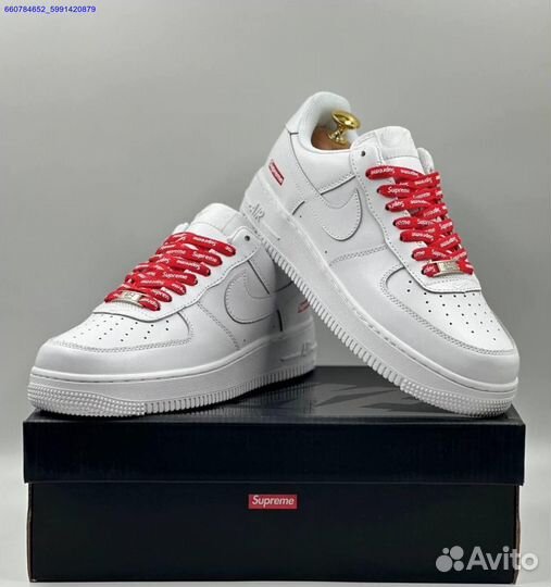 Кроссовки Nike Air Force 1 Low & Supreme (Арт.66463)