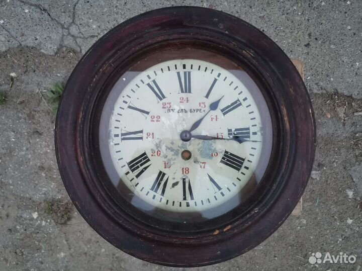 Часы Павел Буре до 1917 г настенные в деревянном к