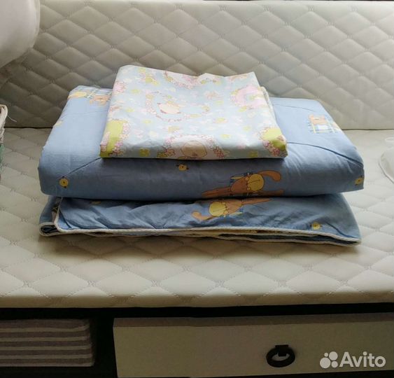 Простыня натяжная 90х2000 IKEA, одеяло, плед