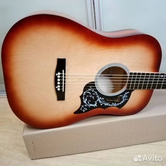 Гитара новая акустическая концертная широкий гриф