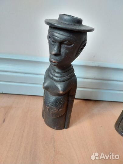 Африканский подсвечник из черного дерева