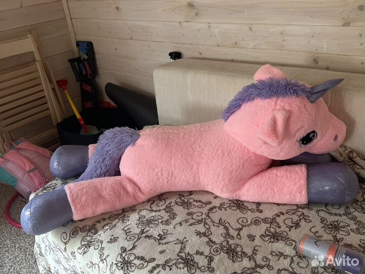Мягкая большая игрушка единорог