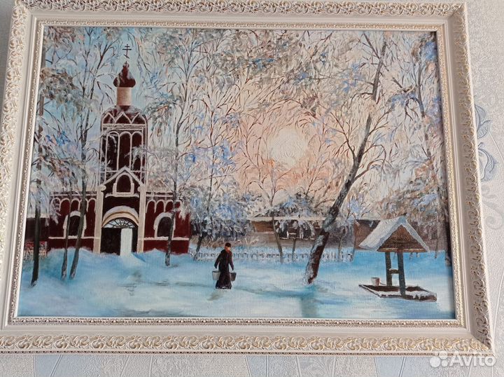 Картина маслом на холсте на подрамнике 