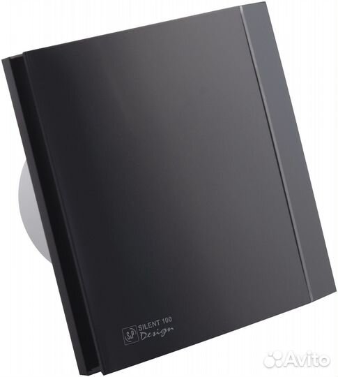 Бесшумный вытяжной вентилятор для ванной, черный