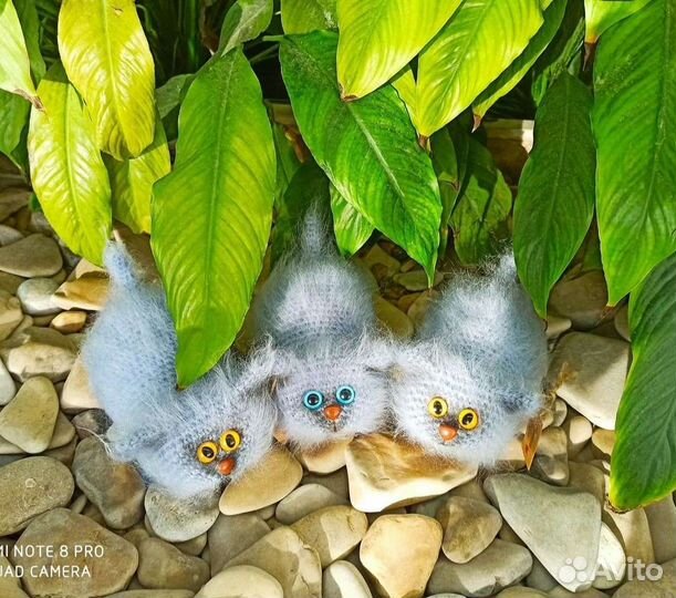 Вязаный, пушистый котенок