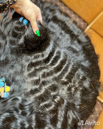 Волосы натуральные кудри 75 см