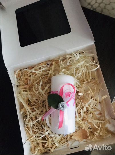 Свеча свадебная «нежно-розовая»