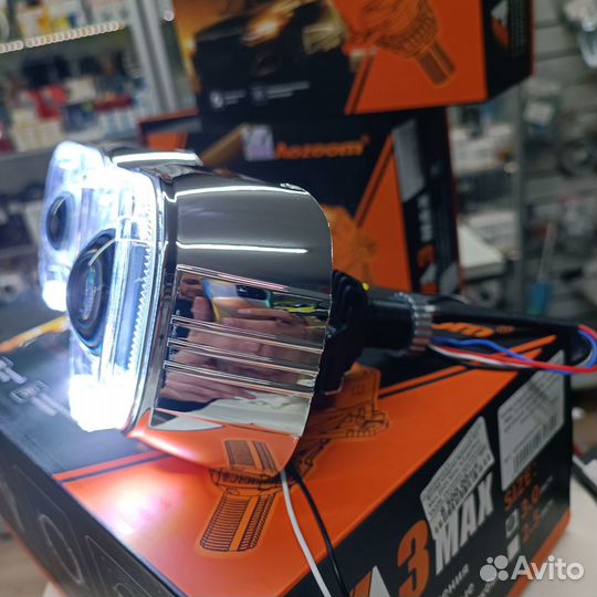 Bi LED линзы aozoom A3 MAX 2024 3,0 дюйма + маски