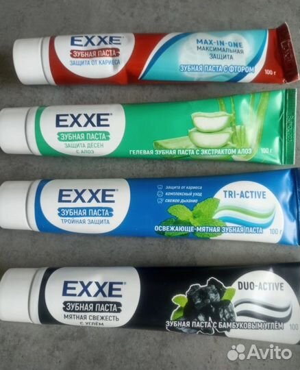 Набор зубных паст 4 шт exxe