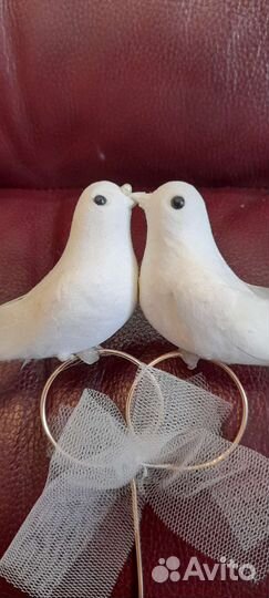 Декор для свадьбы - Голуби на кольцах