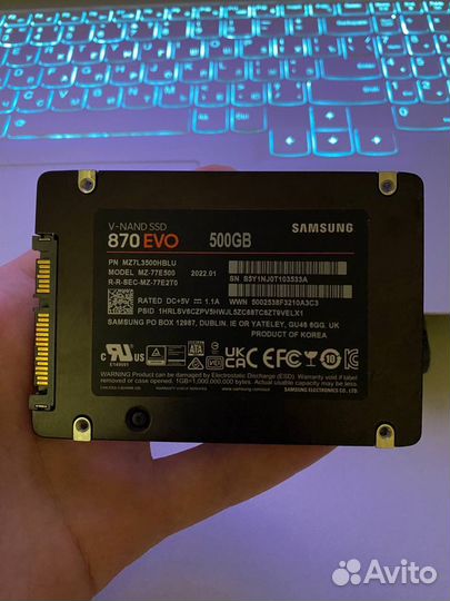 Ssd Samsung 870 evo 500gb