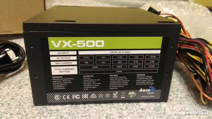 Блок питания Aerocool VX plus 500W
