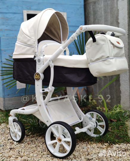 Коляска 2 в 1 Luxmom 608-2 Экокожа