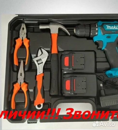 Аккум. Шуруповерт Makita 21v (С набором ручного ин