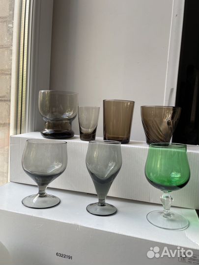 Рюмки, фужеры-Цветное стекло СССР