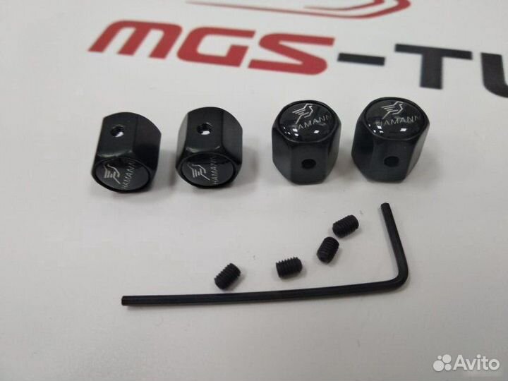 Колпачки на ниппель BMW Hamann Black с антикражей