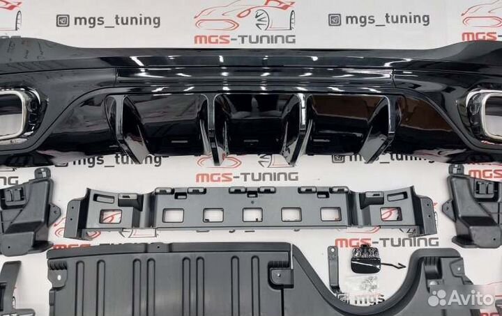 Диффузор C63 + насадки хром Мерседес C класс W206