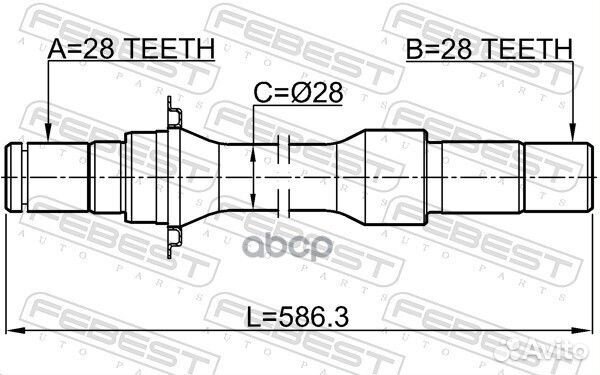 Полуось правая KIA carnival 98-05 2212-sedrh